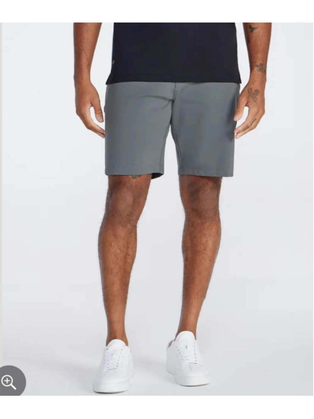 Men's BYLT Kinetic Shorts Size L Grey Flat Front Athletic
